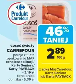 Carrefour Łosoś świeży carrefour porcje z fileta opakowanie map oferta