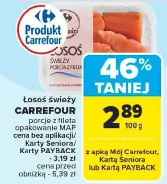 Carrefour Łosoś świeży carrefour porcje z fileta opakowanie map oferta