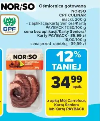 Carrefour Ośmiornica gotowana norso cpf culinar oferta