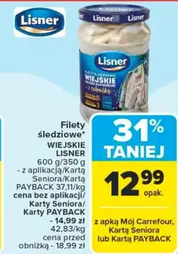 Carrefour Filety śledziowe wiejskie lisner oferta