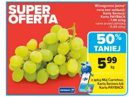 Carrefour Winogrona jasne oferta