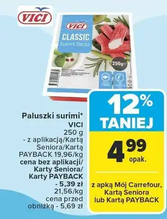 Carrefour Market Paluszki surimi Vici oferta