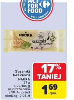 Carrefour Sezamki bez cukru naura oferta