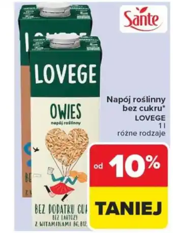 Carrefour Napój roślinny bez cukru lovege oferta