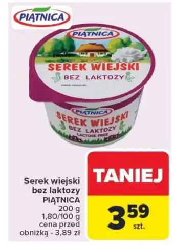 Carrefour Serek wiejski bez laktozy piątnica oferta