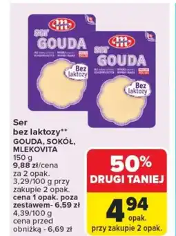 Carrefour Ser bez laktozy gouda, sokół, mlekovita oferta