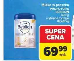 Carrefour Mleko w proszku profutura bebilon oferta