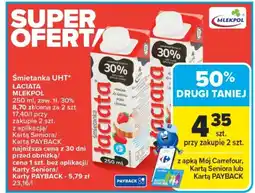 Carrefour Śmietanka uht łaciata mlekpol oferta