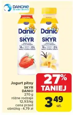Carrefour Jogurt pitny skyr danio oferta