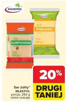 Carrefour Ser żółty mlekpol oferta