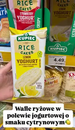 Dino Wafle ryżowe Rice Cakes w polewie jogurtowej o smaku cytrynowym Kupiec oferta