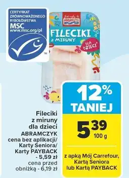 Carrefour Fileciki z miruny dla dzieci Abramczyk oferta