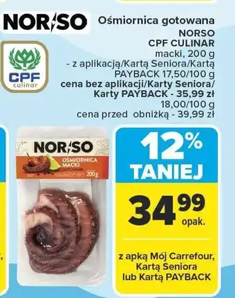 Carrefour Ośmiornica gotowana NORSO oferta