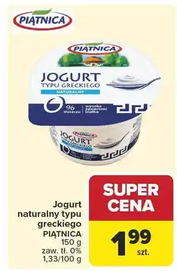 Carrefour Jogurt naturalny typu greckiego Piątnica oferta