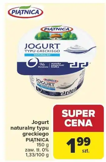 Carrefour Jogurt naturalny typu greckiego Piątnica oferta
