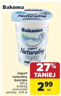 Carrefour Jogurt naturalny Bakoma oferta