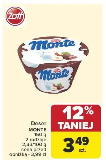 Carrefour Deser Monte Zott oferta
