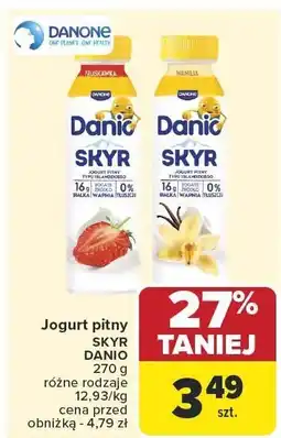 Carrefour Jogurt pitny Skyr Danio różne rodzaje Danone oferta