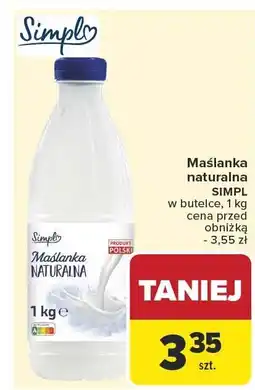 Carrefour Maślanka naturalna Simply oferta