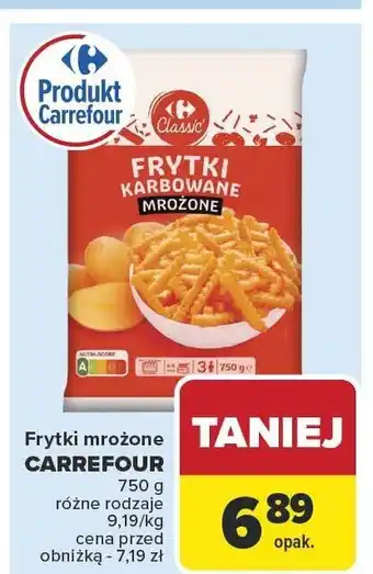 Carrefour Frytki karbowane mrożone Carrefour oferta