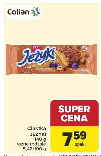 Carrefour Ciastka Jeżyki Colian oferta