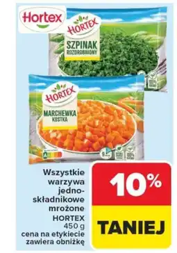 Carrefour Wszystkie warzywa jednoskładnikowe mrożone hortex oferta