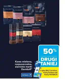 Carrefour Kawa mielona, rozpuszczalna, ziarnista marki Davidoff oferta