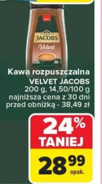 Carrefour Kawa rozpuszczalna velvet jacobs oferta