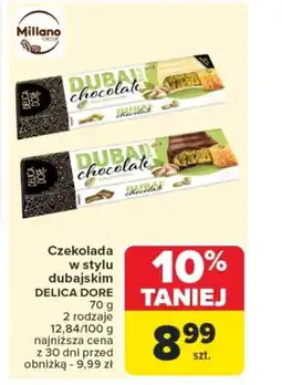 Carrefour Czekolada w stylu dubajskim delica dore oferta