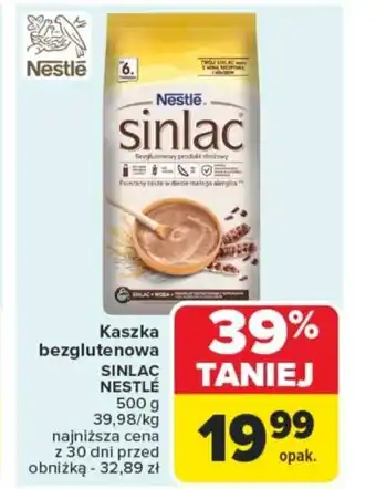 Carrefour Kaszka bezglutenowa sinlac nestlé oferta