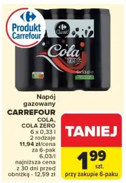 Carrefour Napój gazowany carrefour oferta