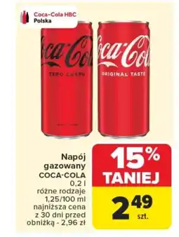 Carrefour Napój gazowany coca-cola oferta