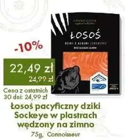 Organic Farma Zdrowia Łosoś pacyficzny dziki Sockeye w plastrach wędzony na zimno Connoisseur oferta