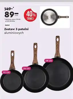 Biedronka Zestaw patelni aluminiowych Smile Mpm oferta