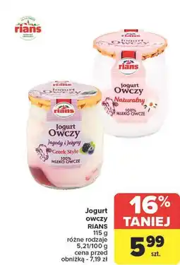 Carrefour Jogurt owczy naturalny Rians oferta