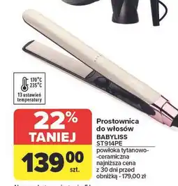 Carrefour Prostownica do włosów st914pe Babyliss oferta