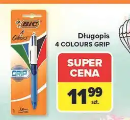 Carrefour Długopis 4 colours grip medium niebieski Bic Colours oferta