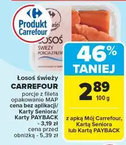 Carrefour Łosoś porcje z fileta Carrefour Targ Świeżości oferta