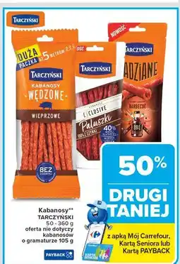 Carrefour Kabanosy 100 % z szynki Tarczyński Exclusive oferta