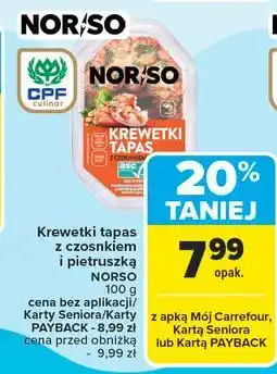 Carrefour Krewetki tapas z czosnkiem Norso oferta