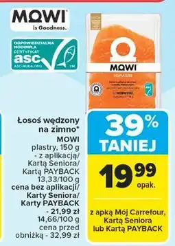 Carrefour Łosoś norweski wędzony w plastrach Mowi oferta