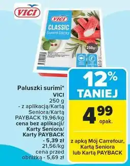 Carrefour Paluszki krabowe surimi Vici oferta