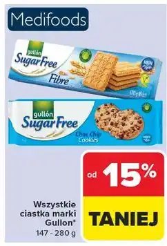 Carrefour Ciastka z kawałkami czekolady bez cukru Gullon oferta