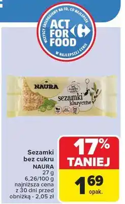 Carrefour Sezamki klasyczne bez cukru Naura oferta