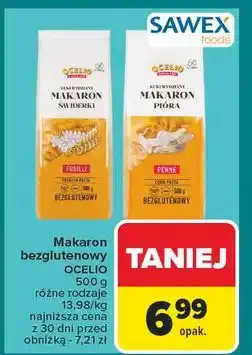 Carrefour Makaron kukurydziany bezglutenowy pióra Ocelio oferta