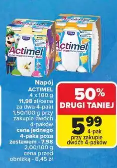 Carrefour Jogurt kids wanilia Danone Actimel oferta
