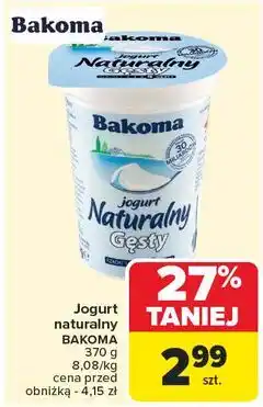 Carrefour Jogurt naturalny gęsty Bakoma Naturalny oferta