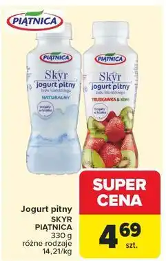 Carrefour Jogurt pitny truskawka i kiwi Piątnica Skyr oferta