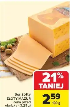 Carrefour Ser złoty mazur Mlekpol oferta