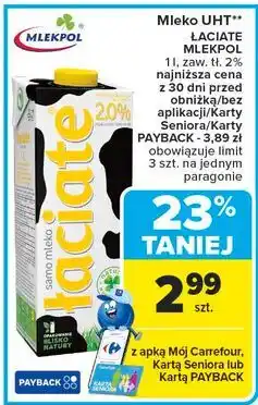 Carrefour Mleko 2% Łaciate oferta